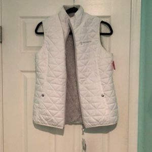 White/Grey reversible puffer vest